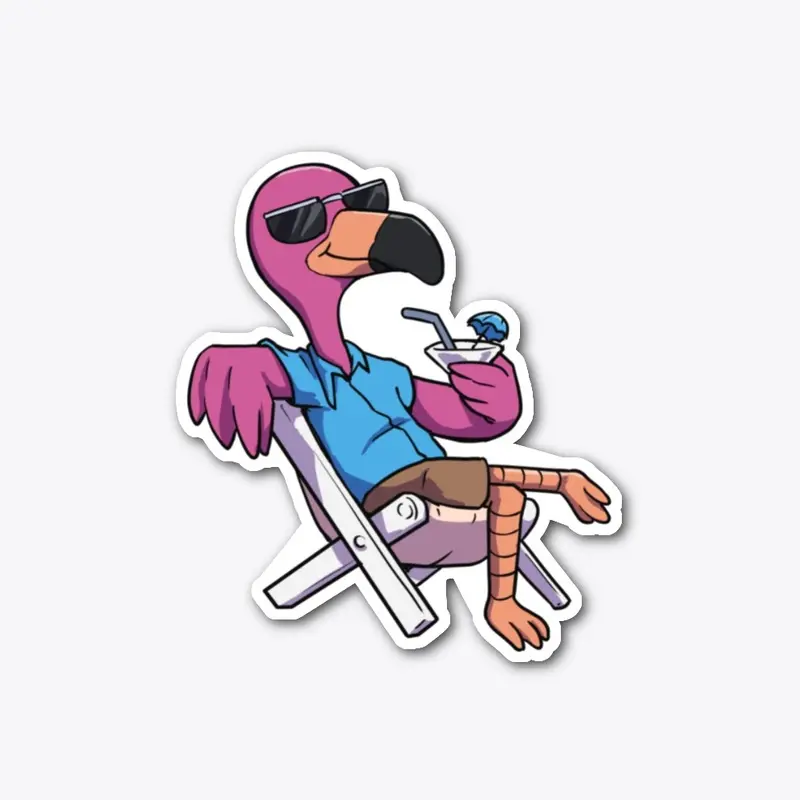 Paradise Crew Flamingo Decal